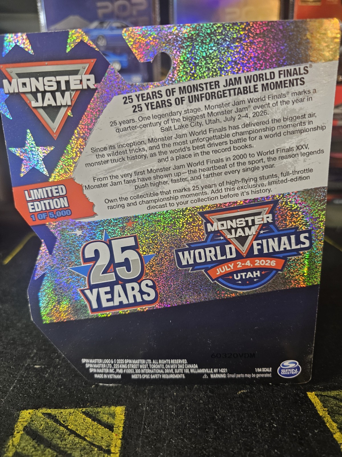 Spin Master Monster Jam World Finals 2026 Salt Lake City Utah 1:64 Diecast