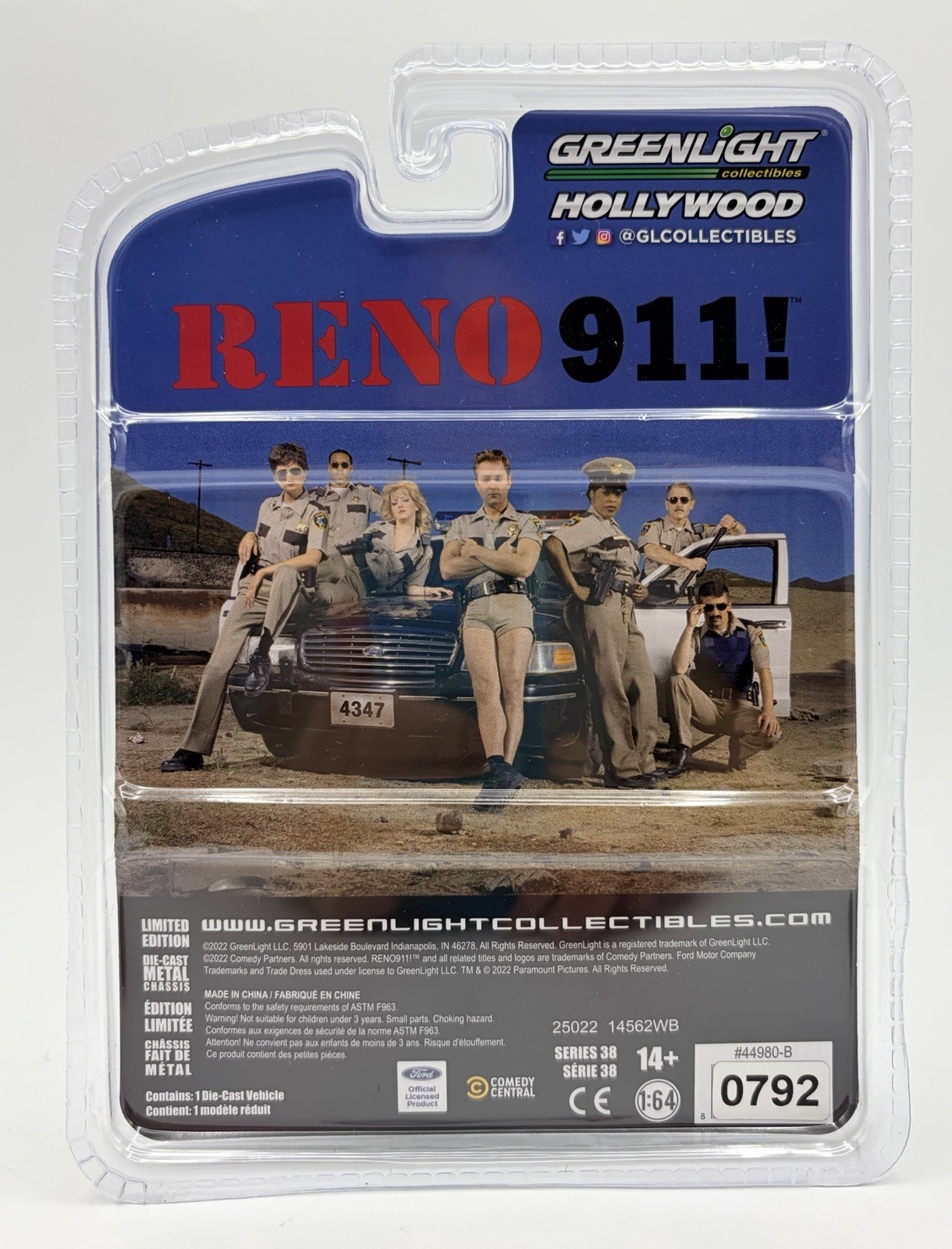 Greenlight 1:64 Hollywood Series 38 1998 Ford Crown Victoria Reno 911 CHASE