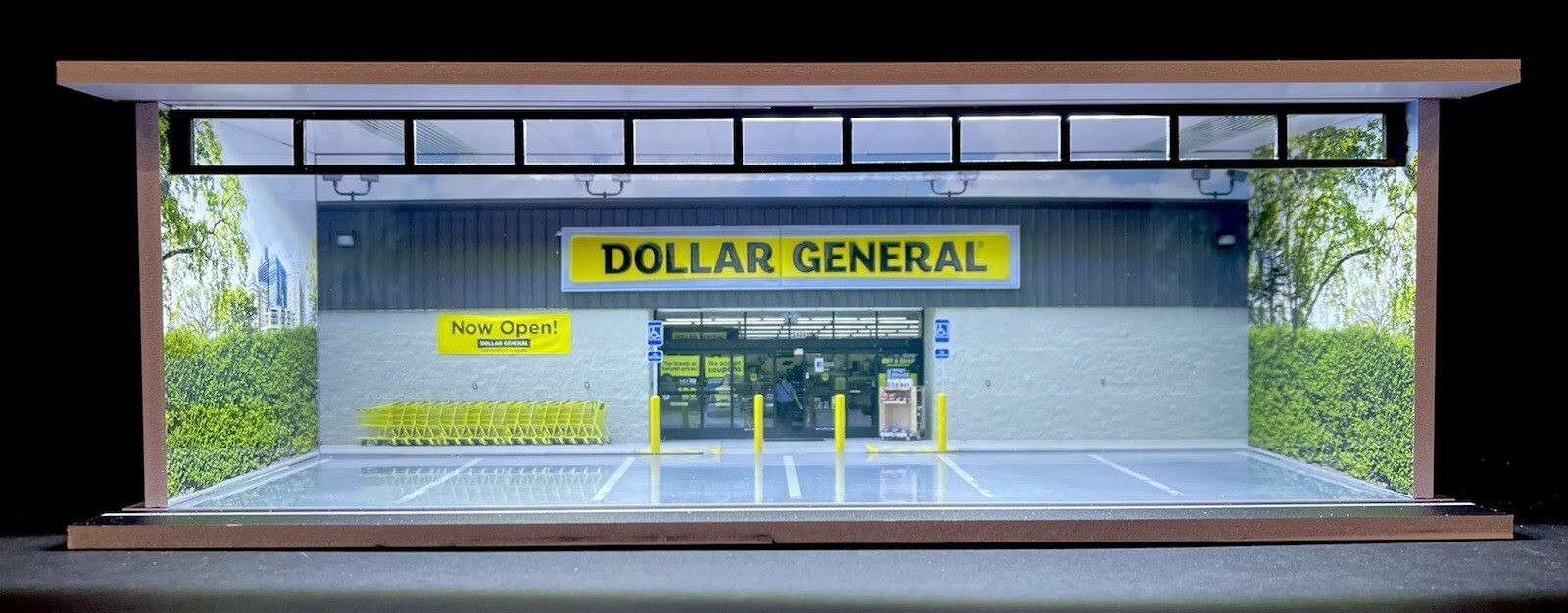 Dollar General Hot WheelZ Theme 1:64 Model Diorama Garage LED Lighting!