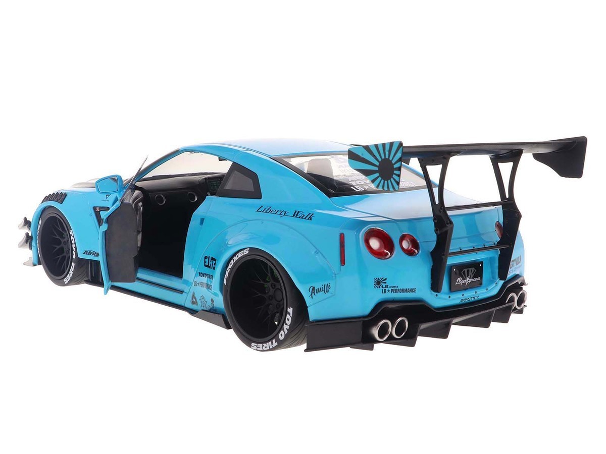SOLIDO LBWK LIBERTY WALK 2023 NISSAN SKYLINE GT-R R35 1/18 BABY BLUE S1805817
