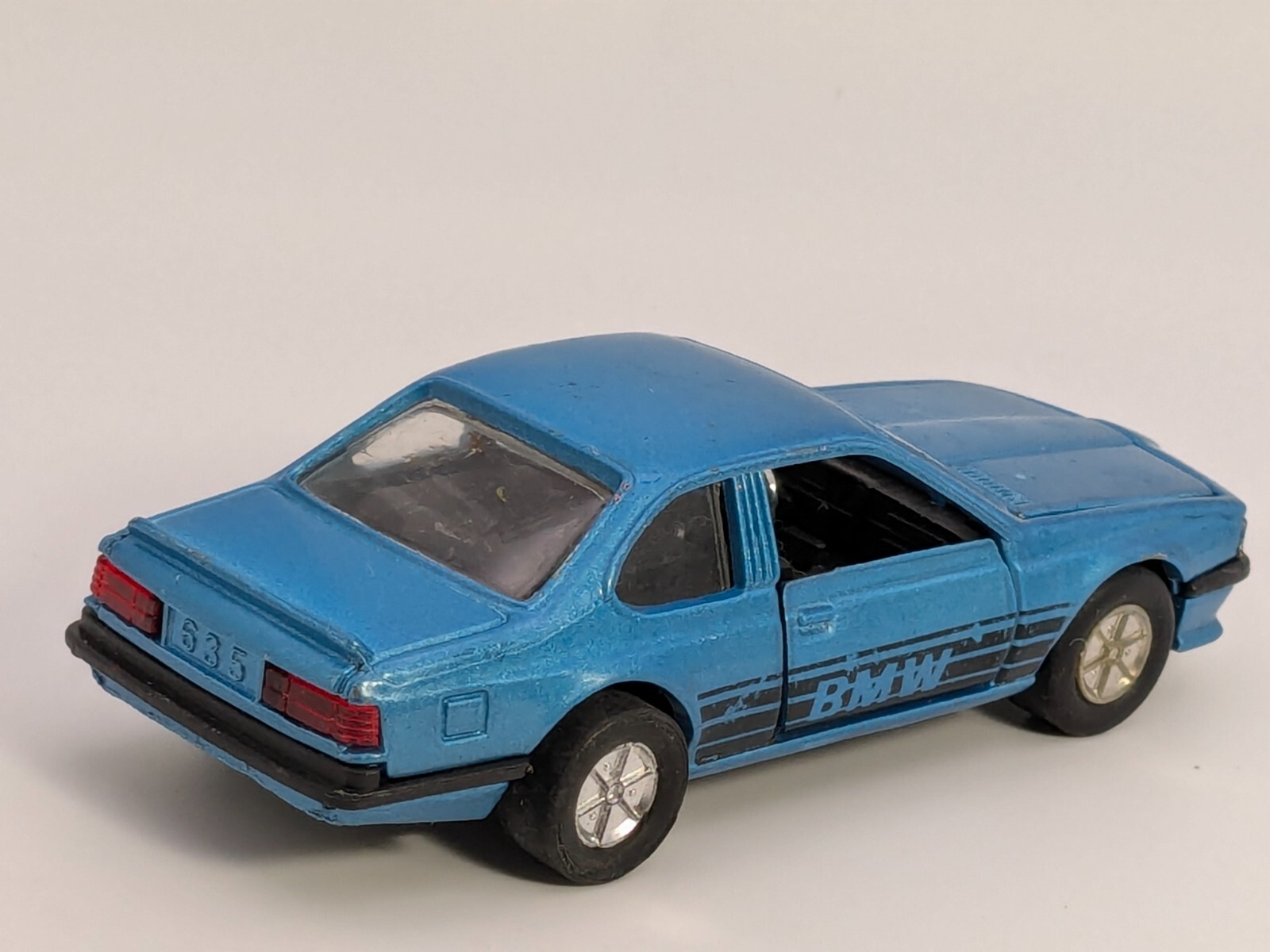 Vintage Pull Back Blue BMW 635 CSi SS-907 Sunnyside Racers 1/41 Diecast Car