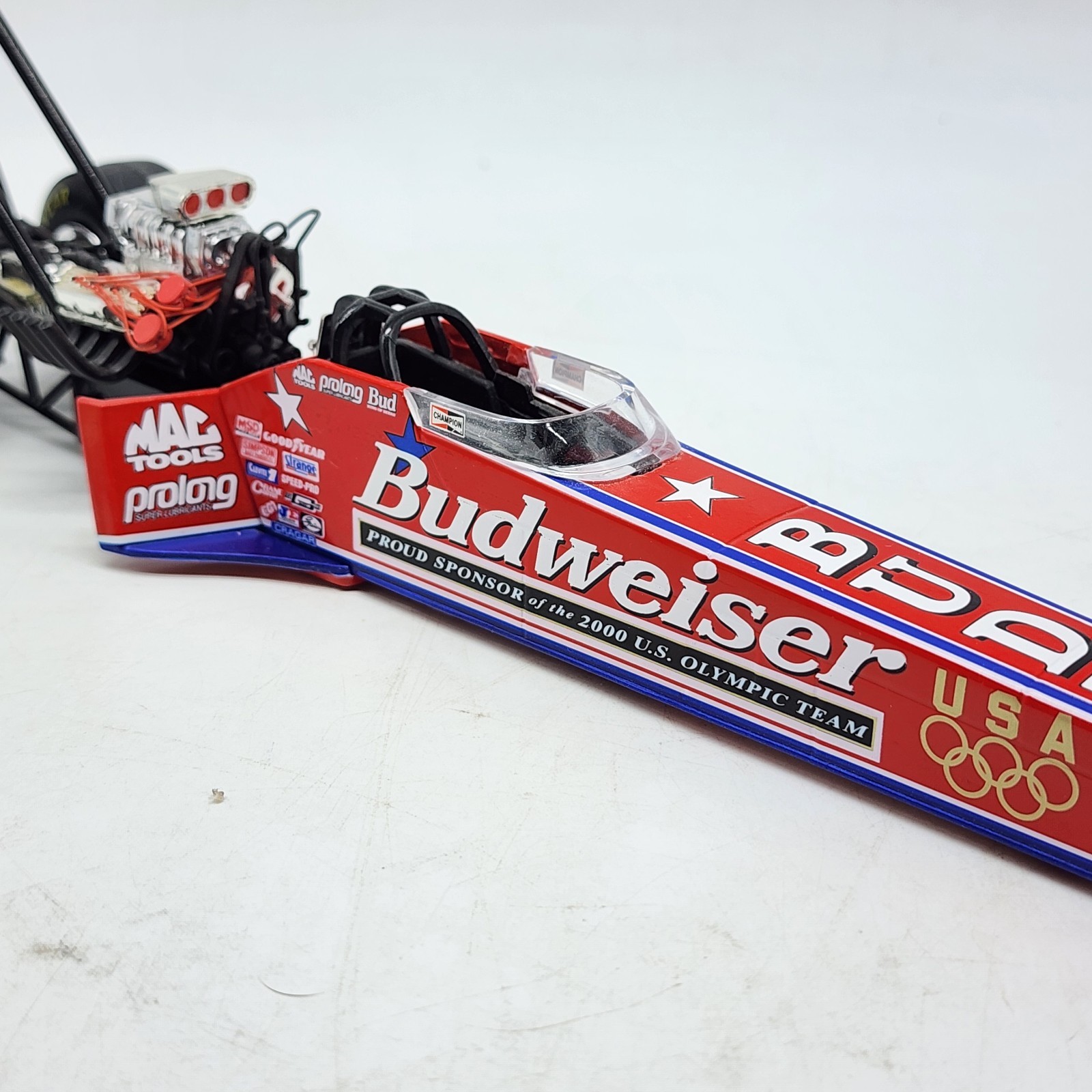 55D 2000 Kenny Bernstein Budweiser US Olympic Team NHRA Top Fuel Dragster 1/24