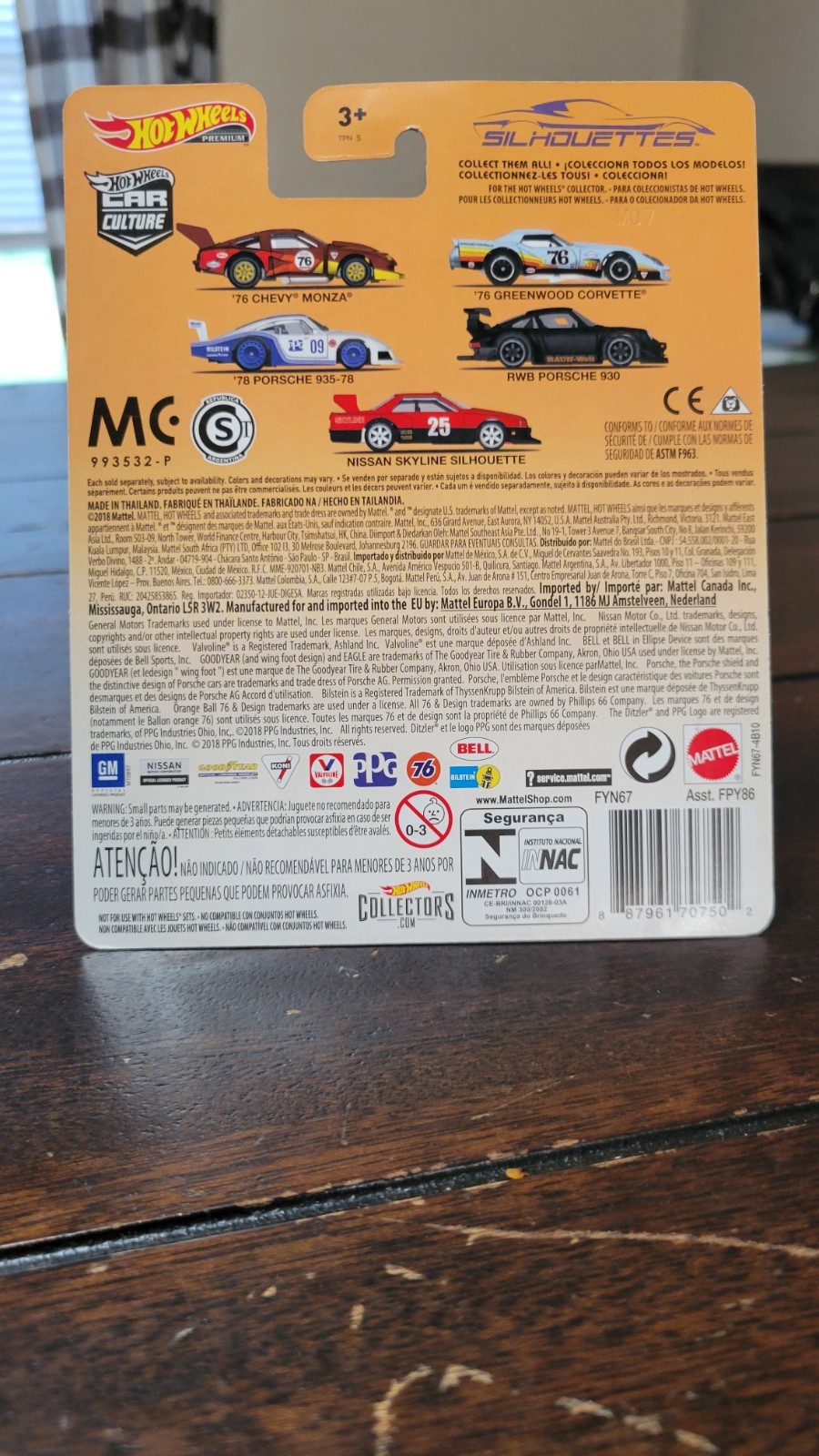 Hot Wheels Premium 1/64 Silhouettes Porsche 935 -78 Car Culture Real Riders