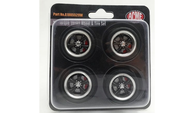 1/18 ACME Torque Thrust Wheel & Tire Set From Red Eye Chevelle A1805529W NEW