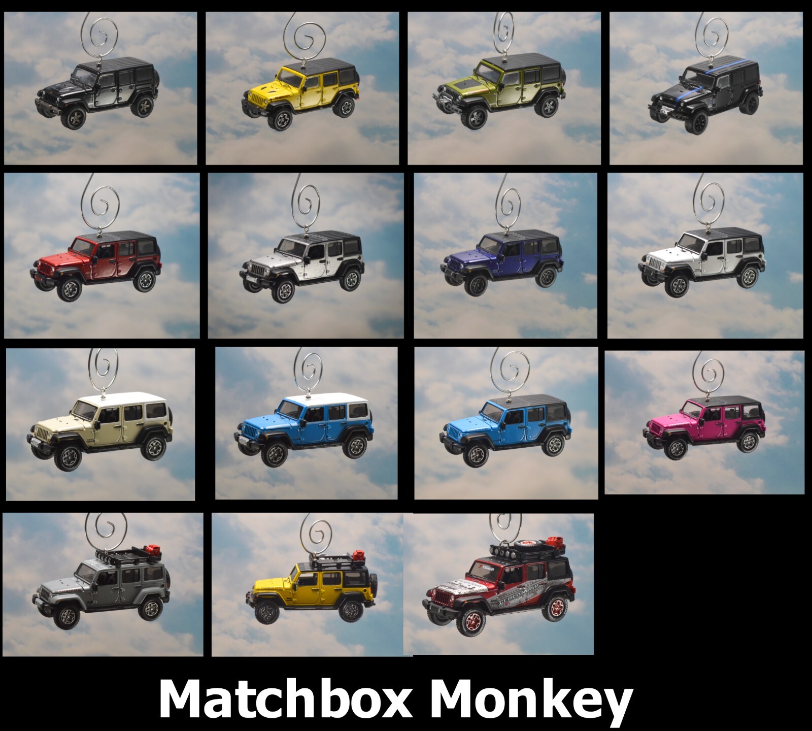 Jeep Wrangler Unlimited Custom Christmas Ornament Hard Top JL JK 4 Door Adorno
