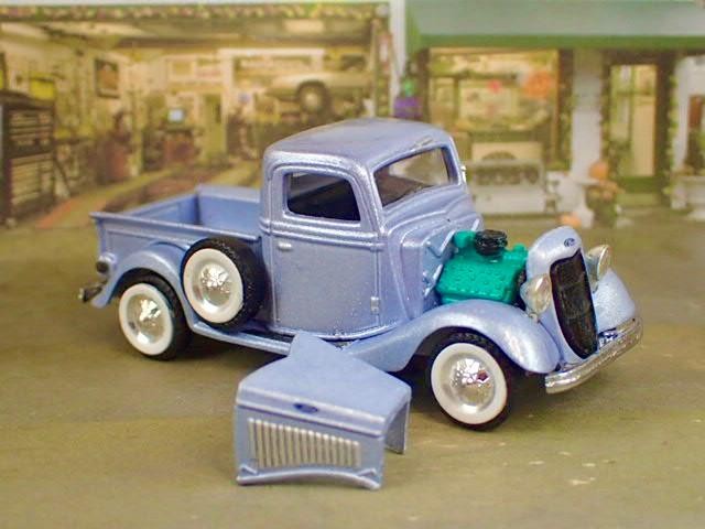 Vintage Motoring 1935 Ford Stepside Flathead V8 Pickup 1/64 Scale Limited Edit Q