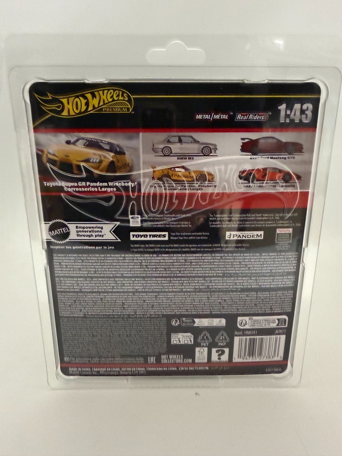 Hot Wheels Premium Die-Cast Metal 1:43 Scale Vehicle – Toyota Supra GR Pandem