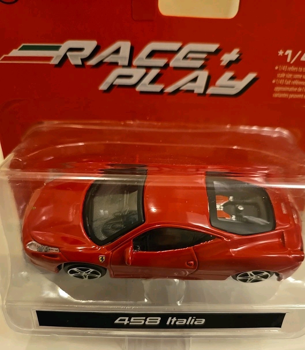 Race & Play SF90 458 ITALIA 1:43 Scale Burago Ages 3 & Up New