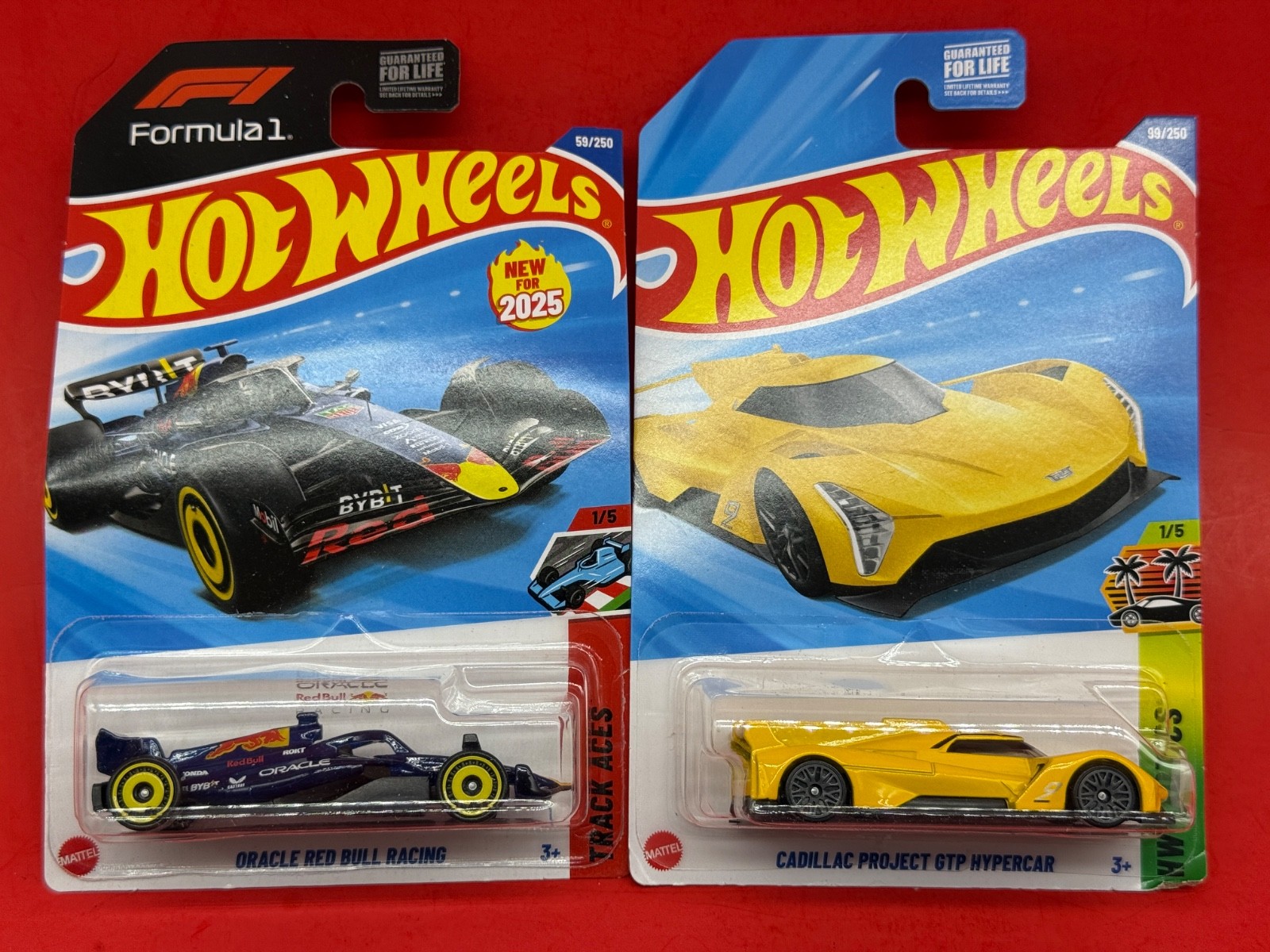 Hot wheels Oracle Red Bull Racing Formula 1 F1 Yellow Cadillac Project GTP Hyper