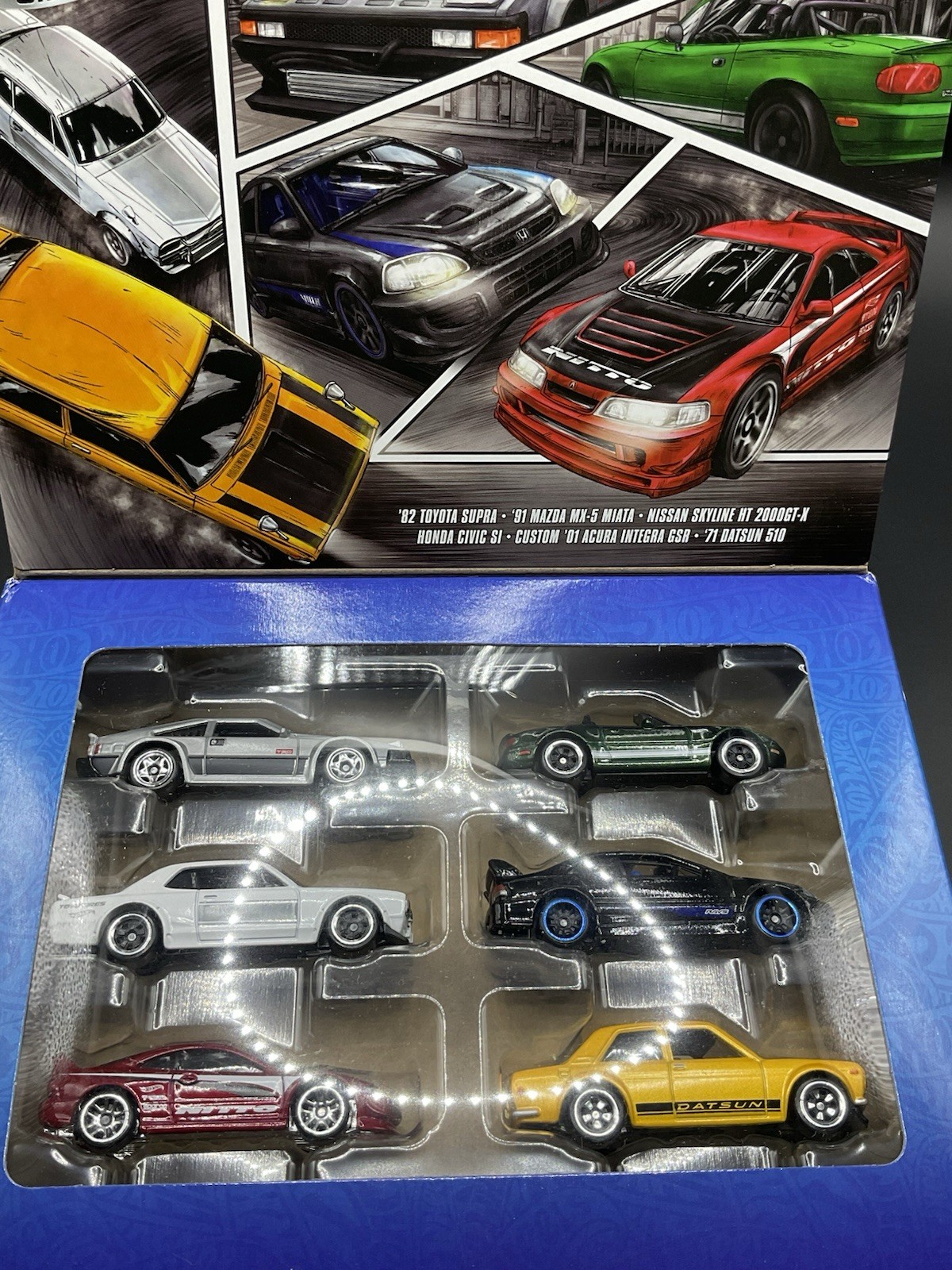 2025 Hot Wheels 6-Pack Box Set | Japanese Car Culture | Toyota | Honda | Nissan