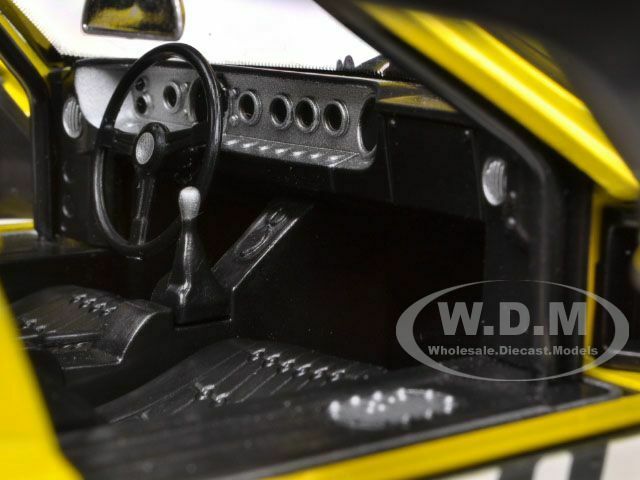 1966 FORD GT-40 MK II #8 YELLOW 1/18 DIECAST MODEL CAR SHELBY COLLECTIBLES SC417