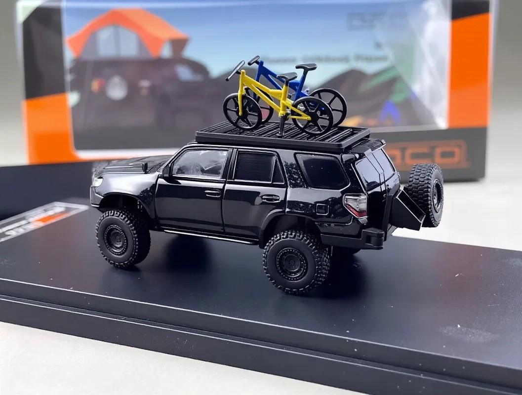 GCD 1:64 Black 4 Runner N280 SUV ORV Camper TRD Model Diecast Metal Car