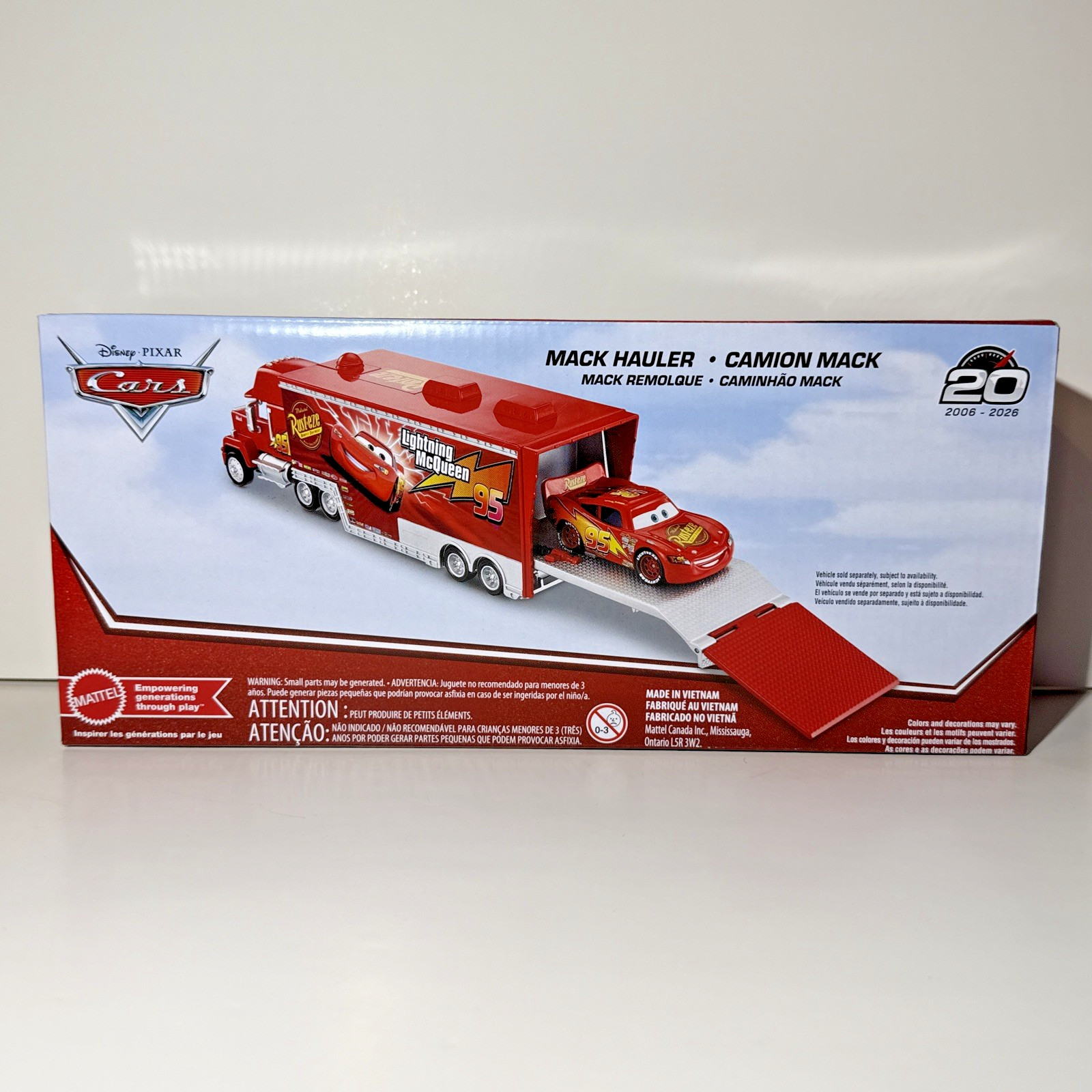 Disney Pixar Cars Mack Hauler Diecast Semi Truck 20th Anniversary 2026 Mattel