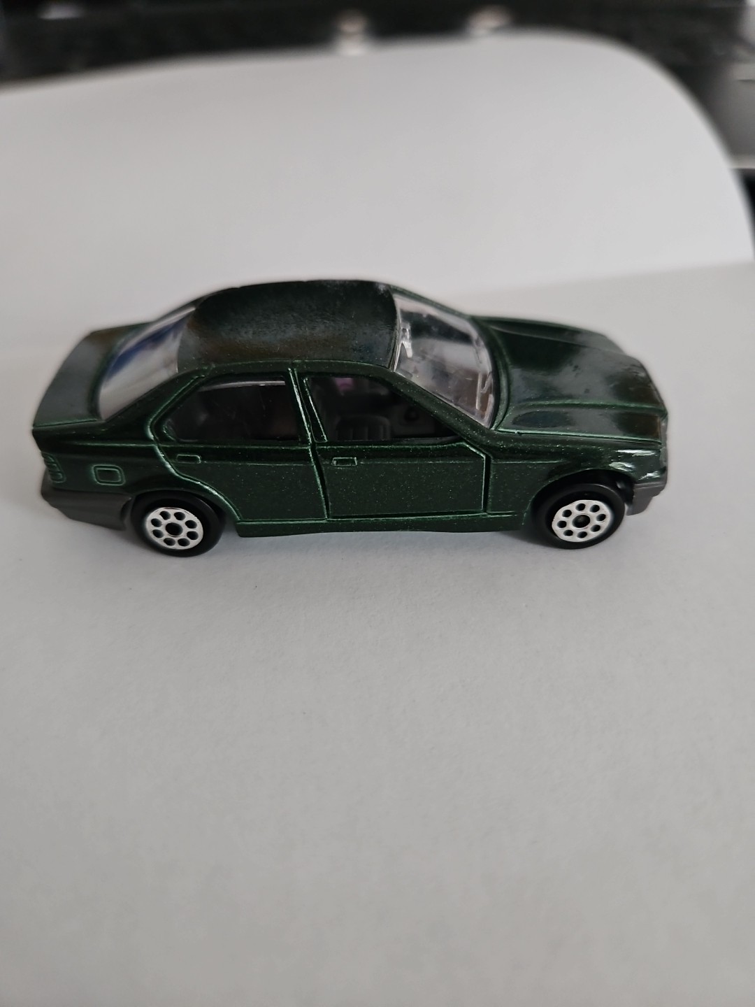 Majorette #257 BMW 325i 1:58 Loose Mint Doors Open Dark Green Metallic Metal Htf