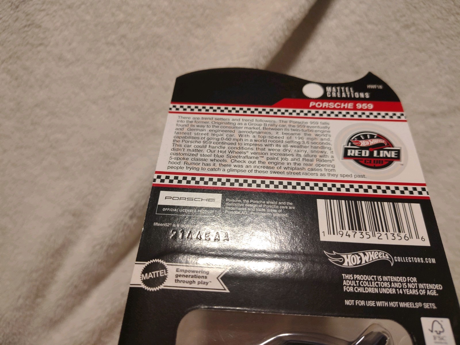 Hot Wheels Red Line Club Porsche 959 1:64 Blue Diecast Limited Edition 2024