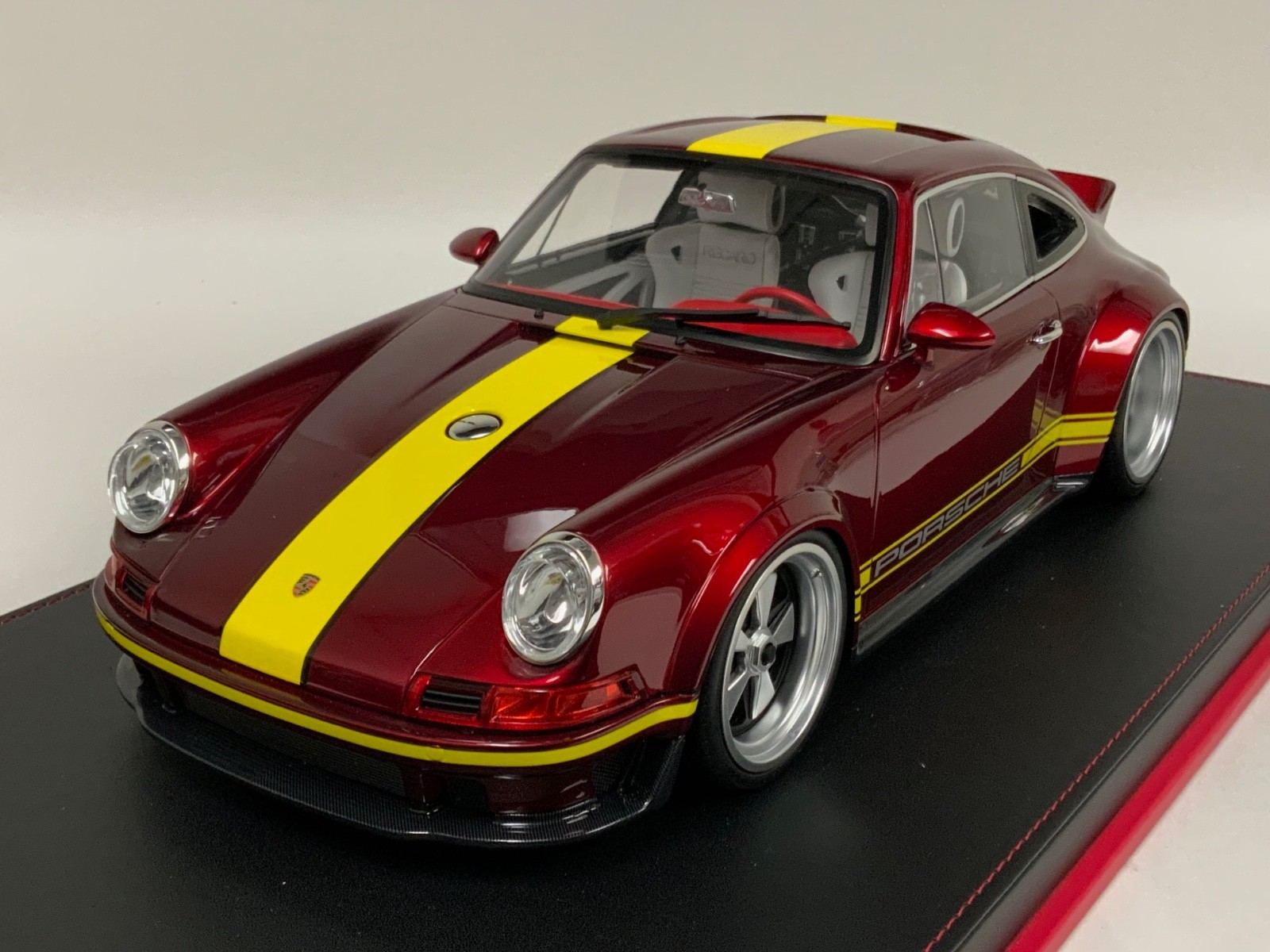 1/12 scale IVY model of the Porsche 911 Singer DLS Red with Yellow Stripe 25 pcs
