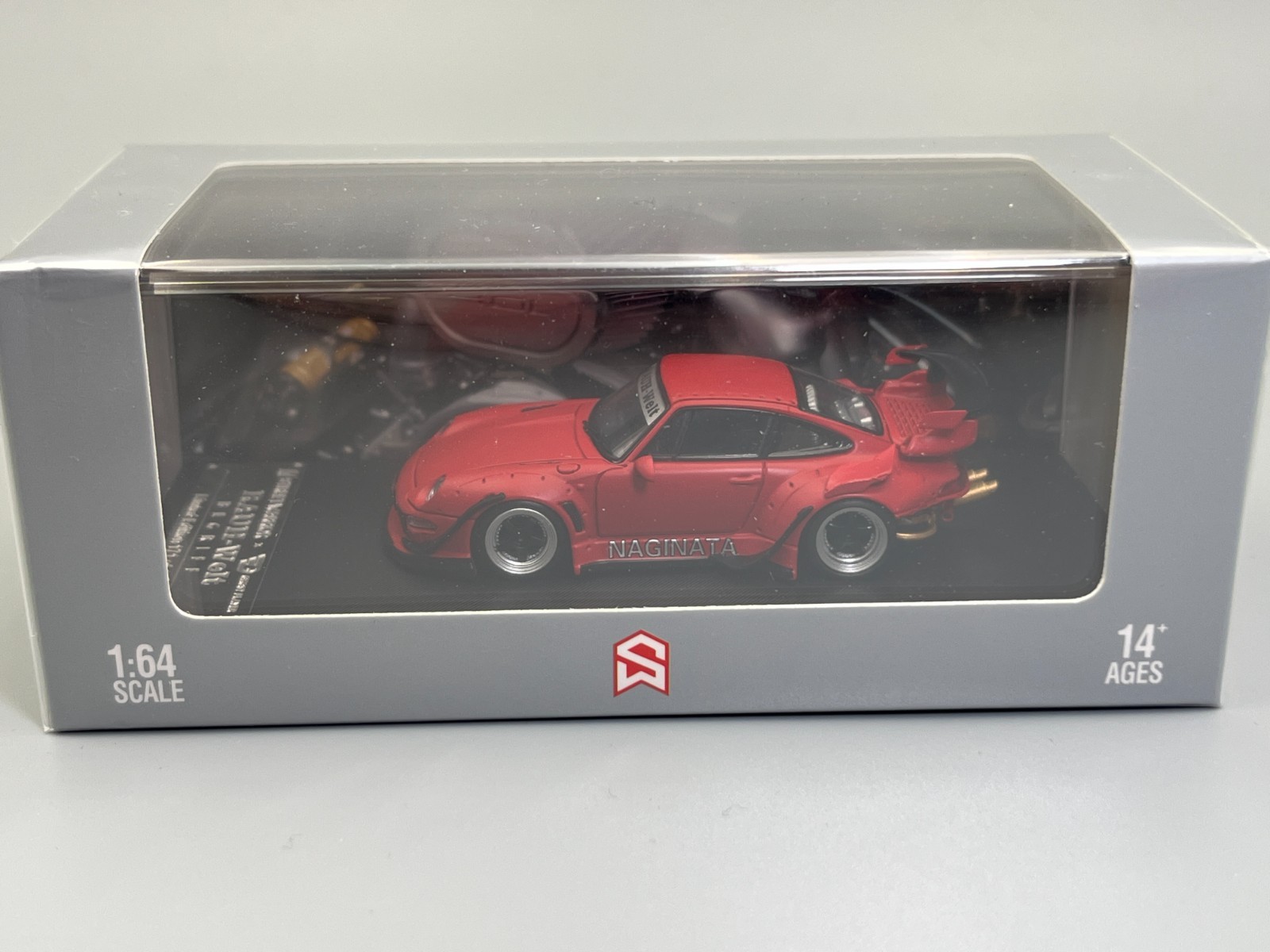 RWB Porsche 911 993 “Naginata” Matte Red Widebody Street Weapon 1/64 scale