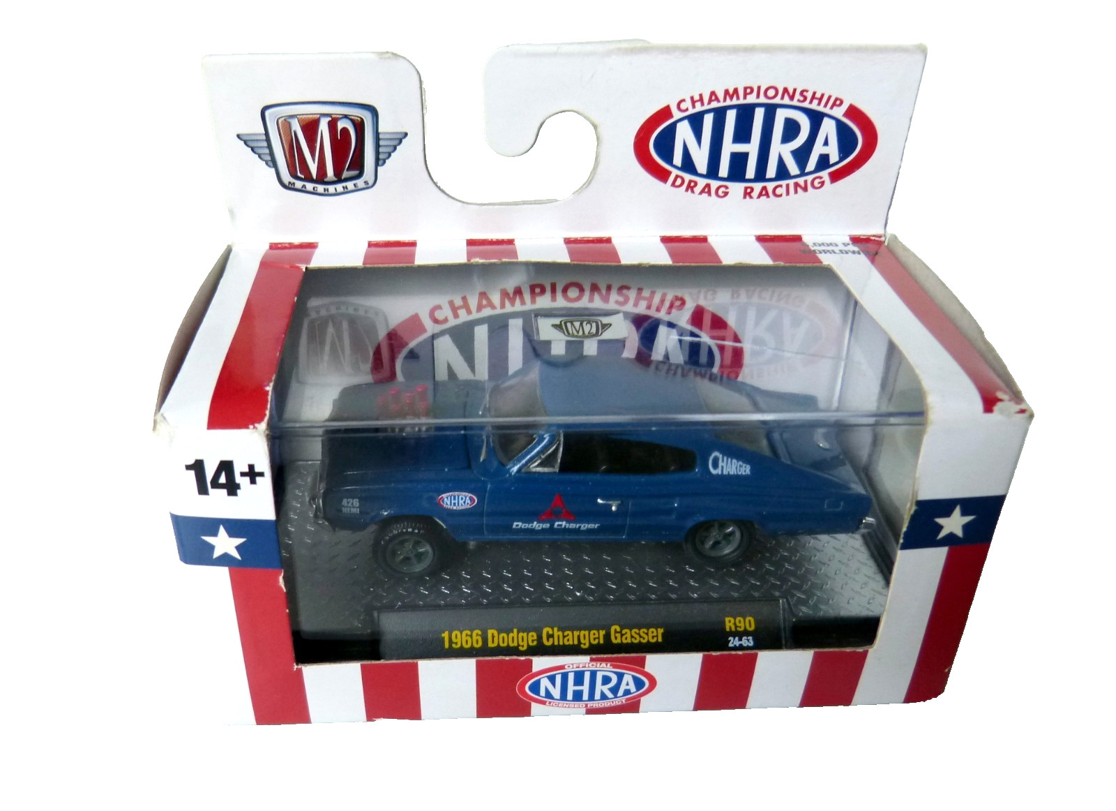 M2 1966 Dodge Charger Gasser Blue NHRA R90 1:64 2024 NIB