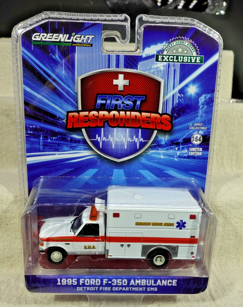 Greenlight First Responders 1995 Ford F350 Detroit Fire Department 1/64