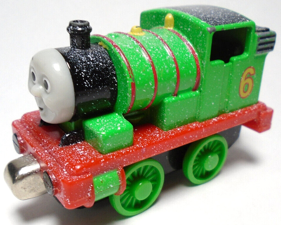2002 THOMAS & FRIENDS SNOWY PERCY #6 TAKE ALONG & PLAY 2 7/8″ MAGNETIC TRAIN