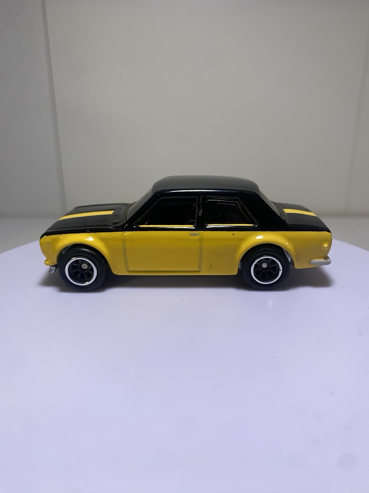 Hot Wheels Yellow Datsun Bluebird 510 from Display Case Exclusive Loose Mint