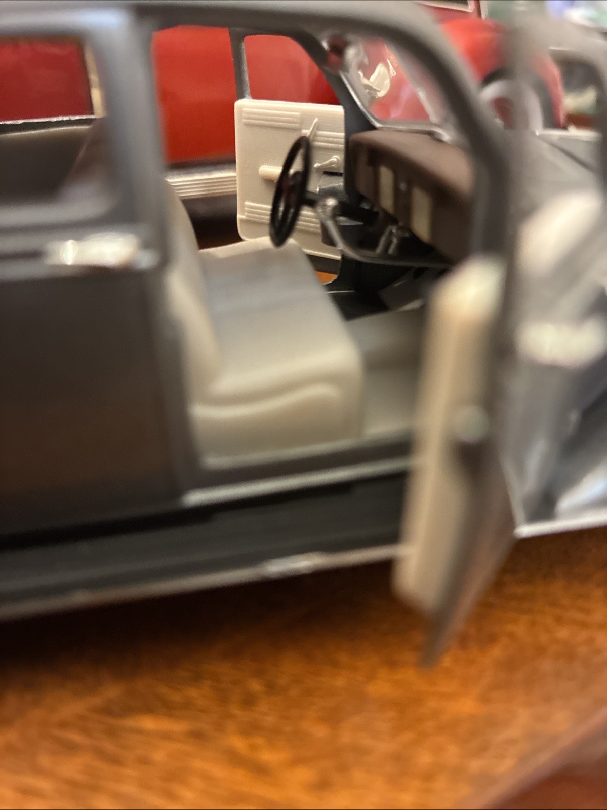 1933 Chrysler Airflow Gray Diecast Car EST 1/34 ( Length 6.5”)