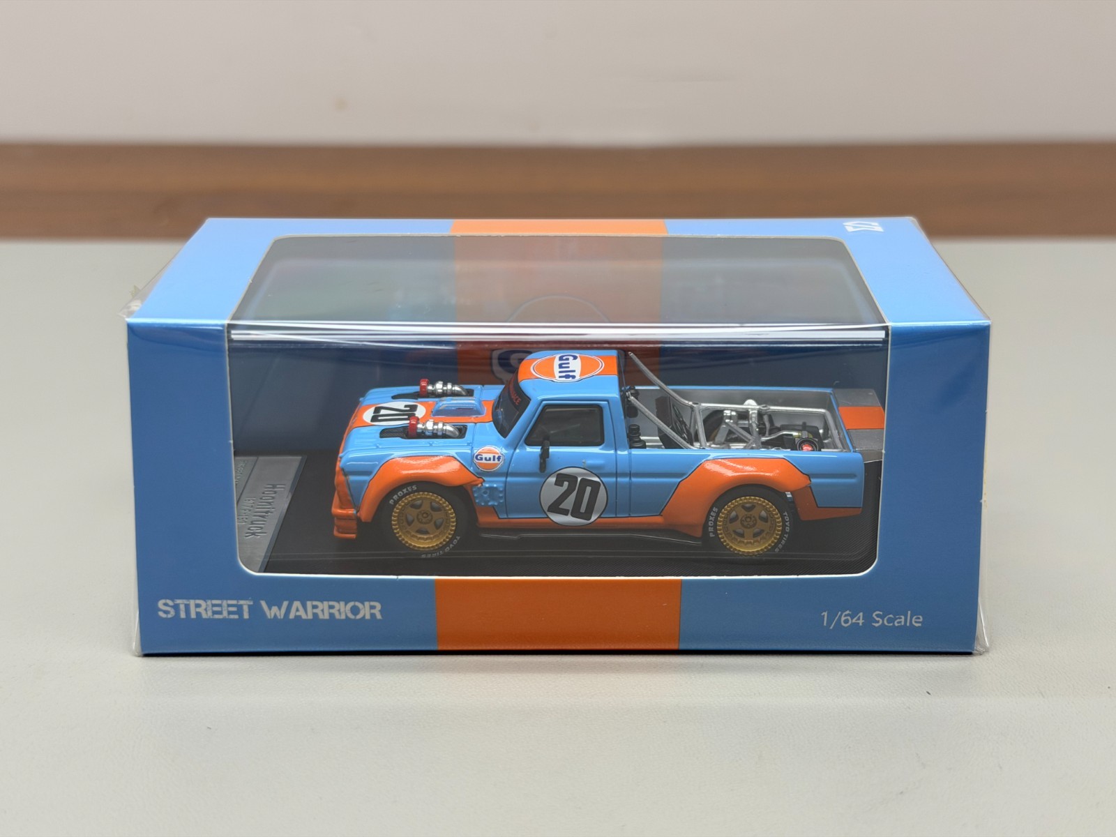 SW 1/64 Ford Mustang Hoonicorn F-150 Pickup Truck Gulf Model Diecast Metal Car
