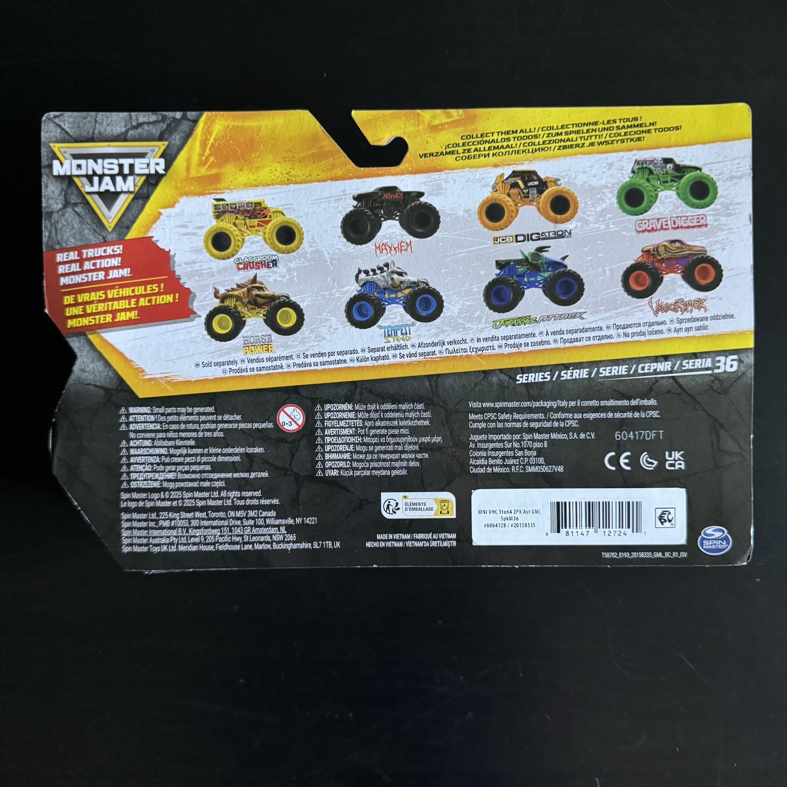 Monster Jam Series 36 1:64 Diecast 2-Pack Classroom Crusher & Mayhem