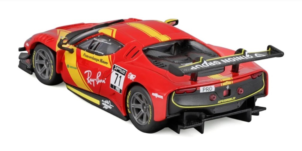 Bburago FERRARI 296 GT3 #71 “Francorchamps” (2022) 1/43 Diecast New Sealed HTF