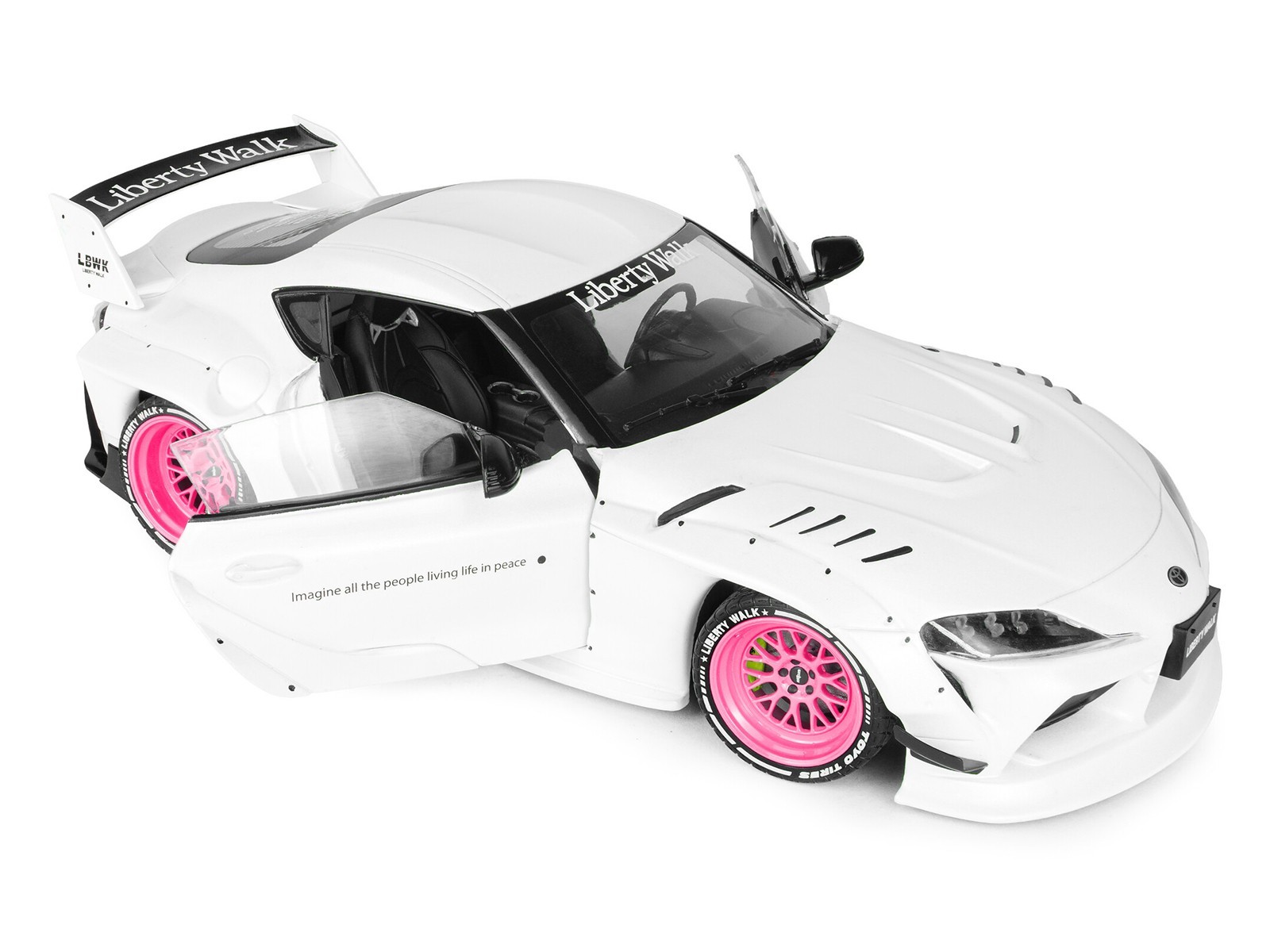 2025 TOYOTA GR SUPRA “LIBERTY WALK” WHITE 1/18 DIECAST MODEL BY SOLIDO S1815502