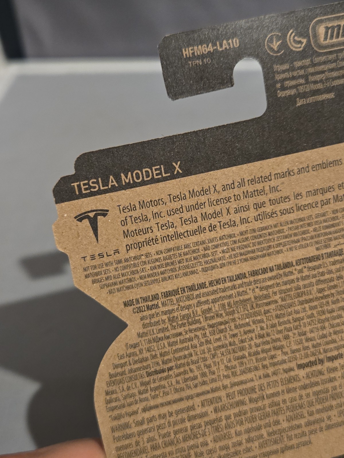 Matchbox Moving Parts Tesla Model X in Black 1/64 scale diecast