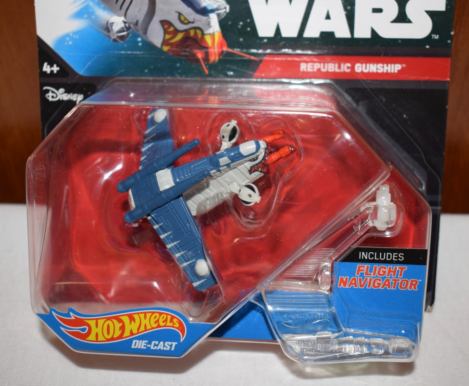 Hot Wheels Star Wars “Republic Gunship ” Diecast Metal Model With Stand ~ US14#7