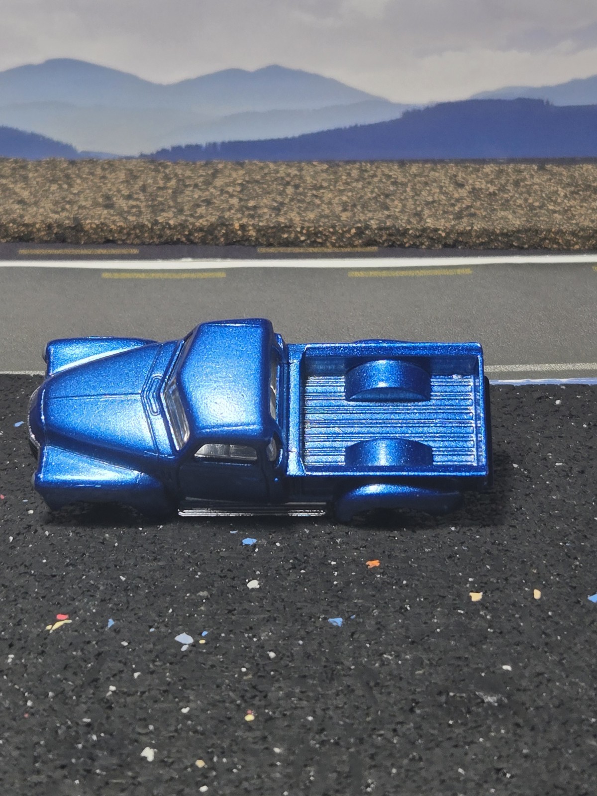 Hot Wheels 52 Chevy pickup, custom, drilled, painted, wheel swap, real riders