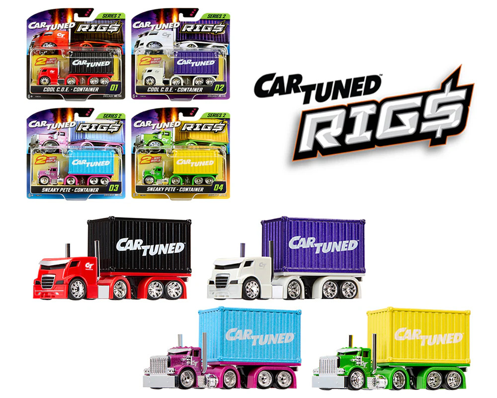 Car Tuned 1:64 Container Rigs Series 2 Assortment Set Of 4