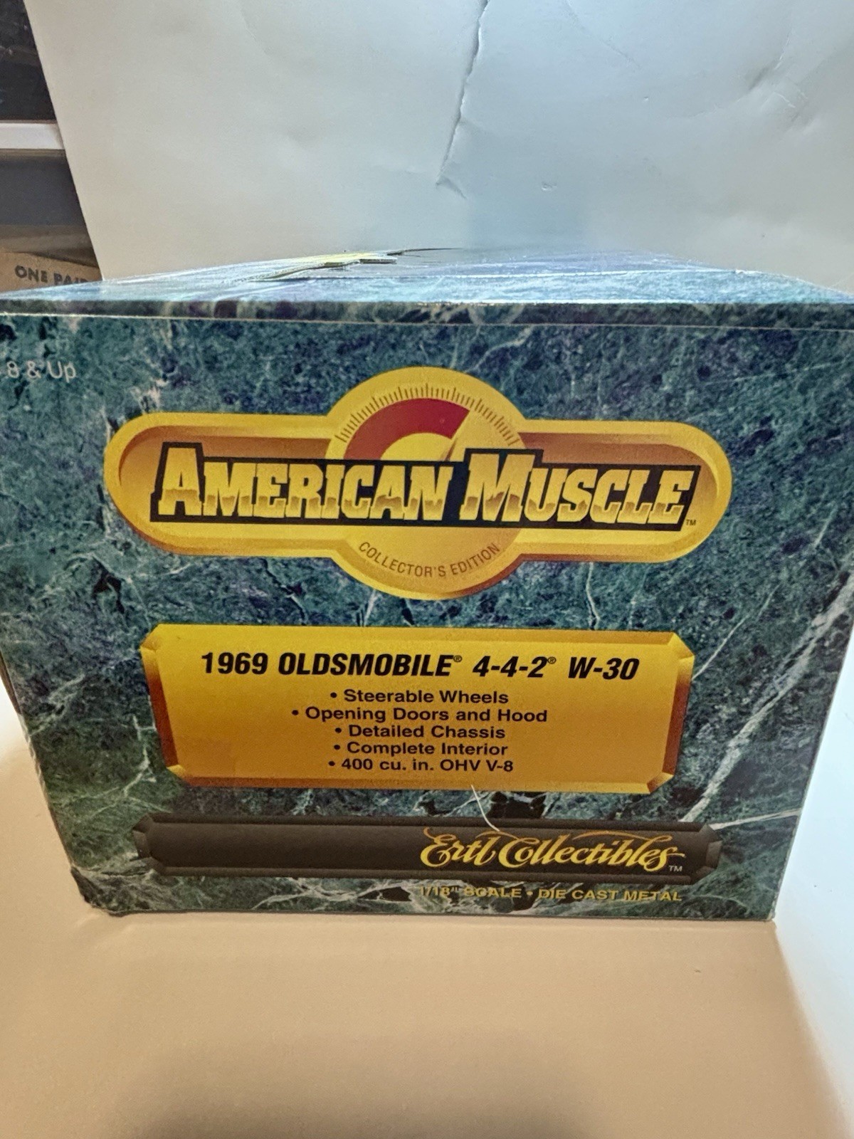 ERTL American Muscle 1969 Oldsmobile 442 W-30 Black 1/18 Diecast Vintage