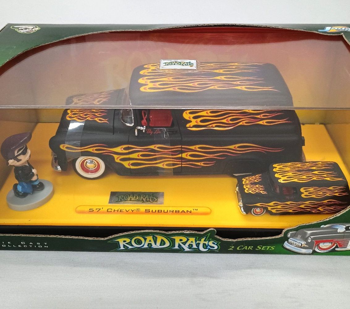 Road Rats 57′ Chevy Suburban Set 1:24 & 1:64 Scale Jada Toys Diecast NIB SEALED