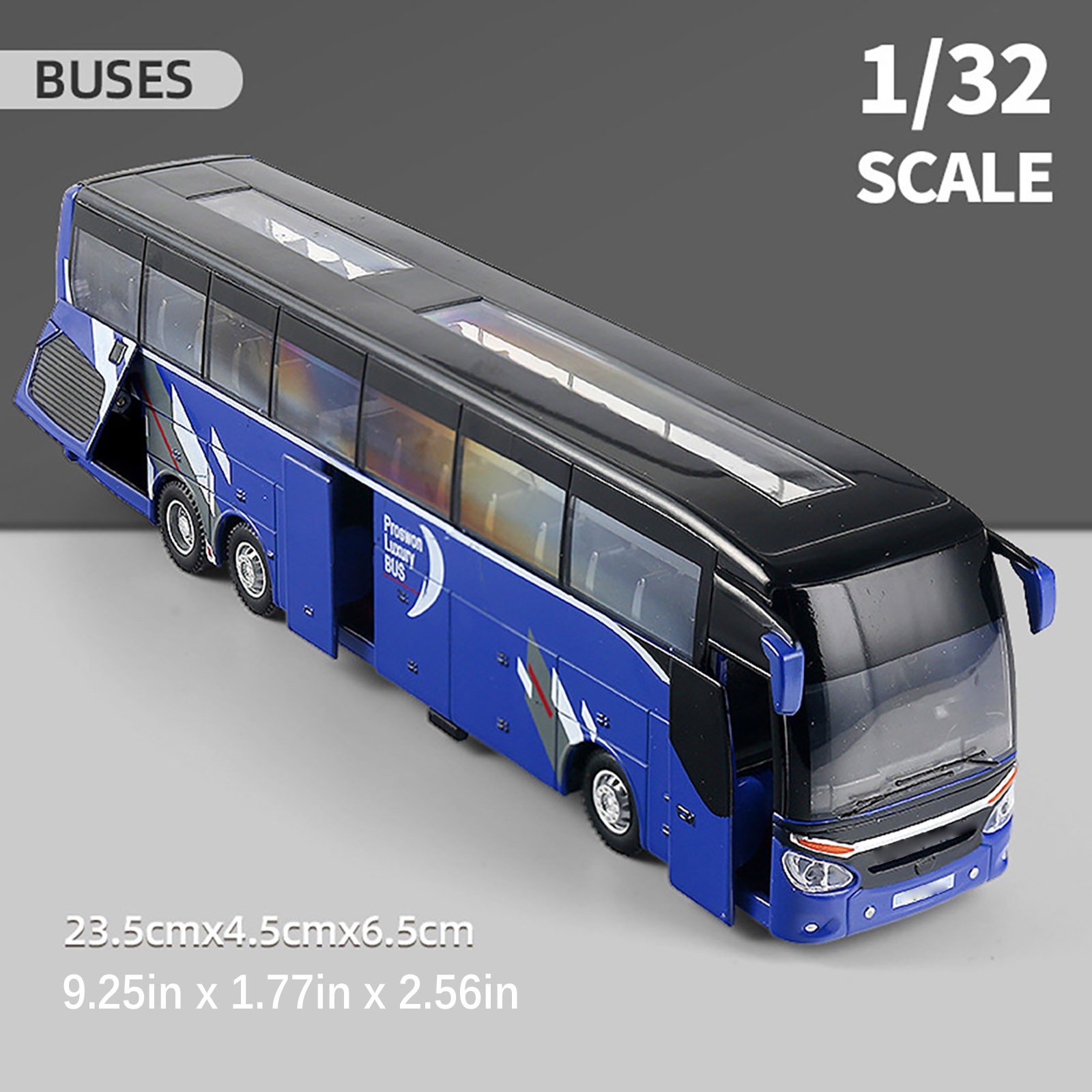 Model Flash Light Vehicle Single Sightseeing Bus 1:32 Alloy Cars Pull Back Toys
