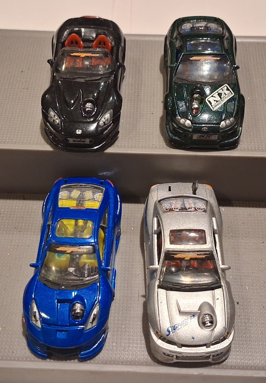 Lot Of 4 Muscle Machines 2002 Nissan SILVIA Toyota Celica GTS Supra Honda S 2000