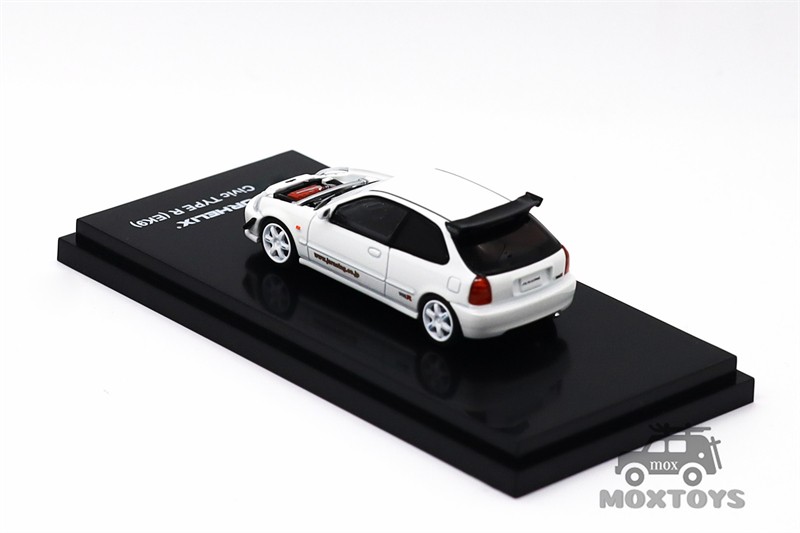 MOTORHELIX 1:64 Civic TYPE R (EK9) j’s Racing White Diecast Model Car