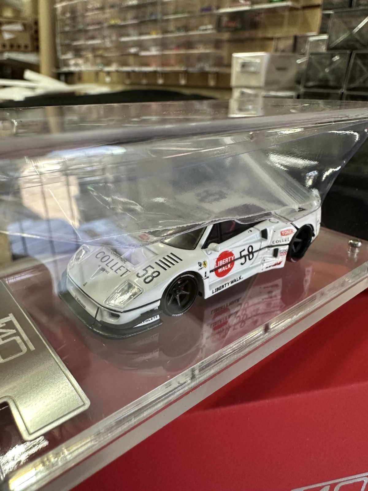 FERRARI F40 #58 LBWK LIBERTY WALK REAR OPENS 1/64 DIECAST CAR BY STAR MODELS SM