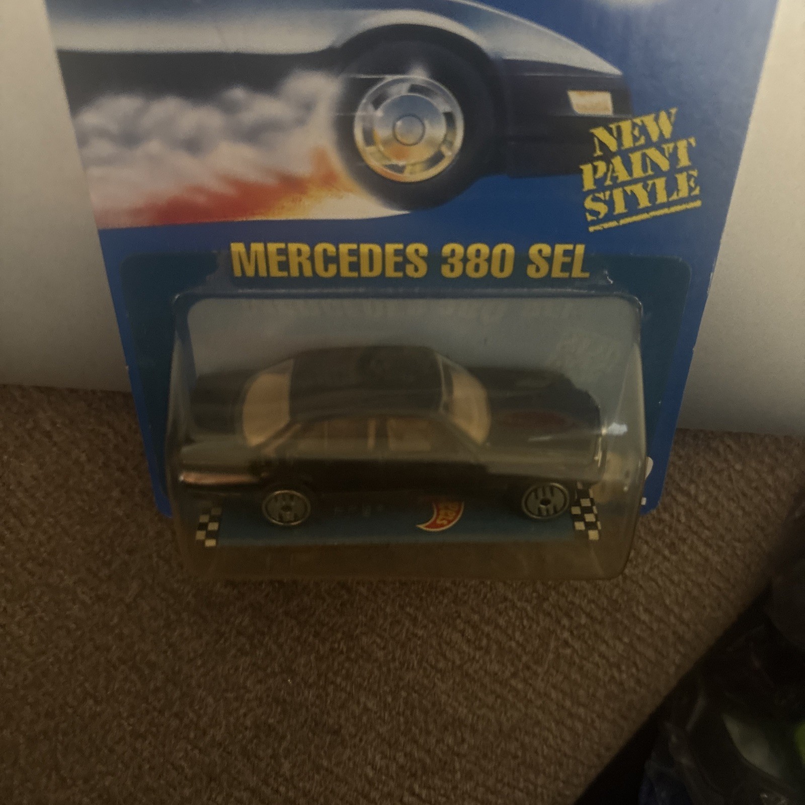 Hot Wheels Speed Points Blue Card #92 Mercedes 380 SEL Black 3856