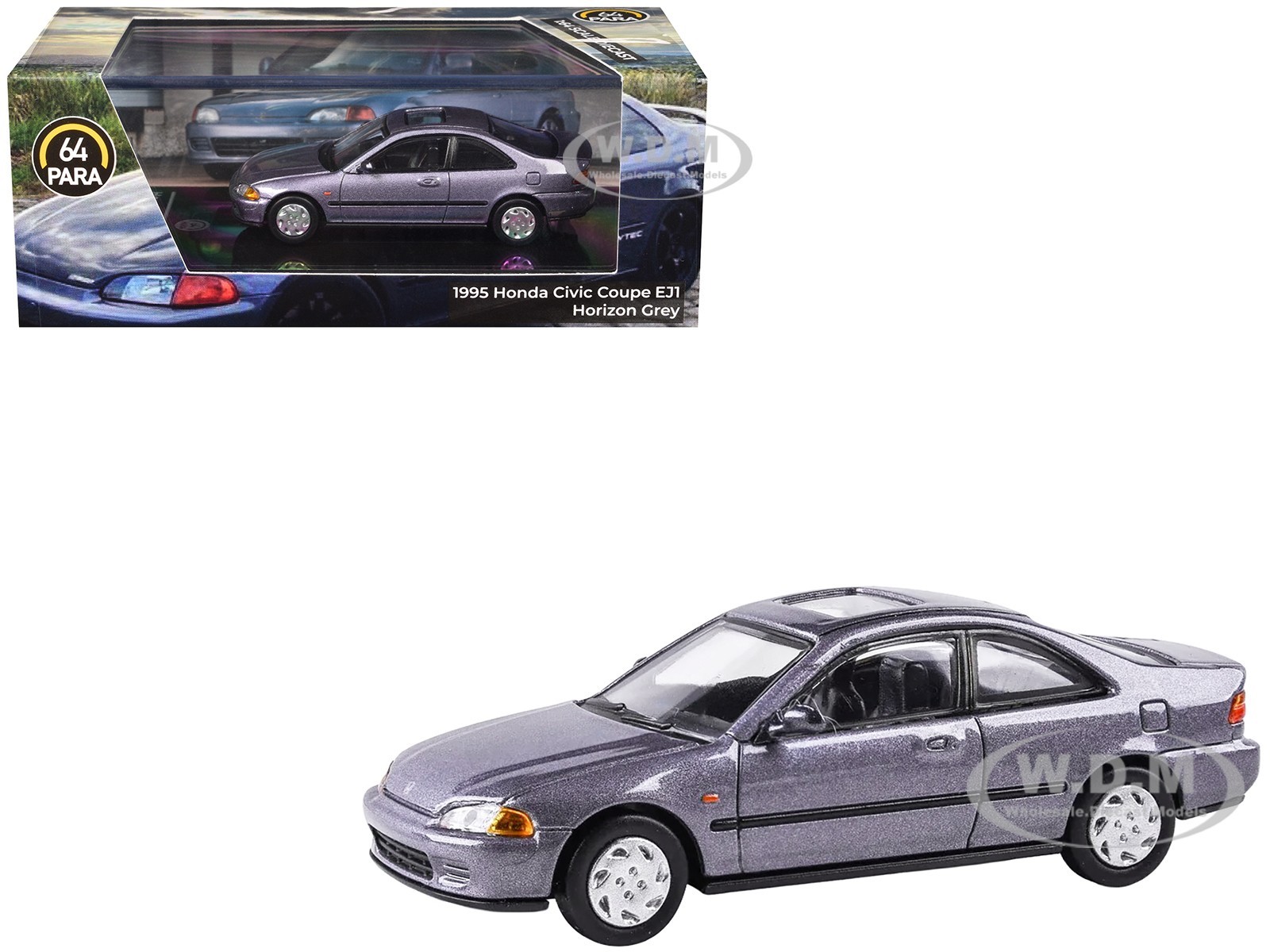 1995 HONDA CIVIC COUPE EJ1 HORIZON GRAY 1/64 DIECAST MODEL BY PARAGON PA-55766