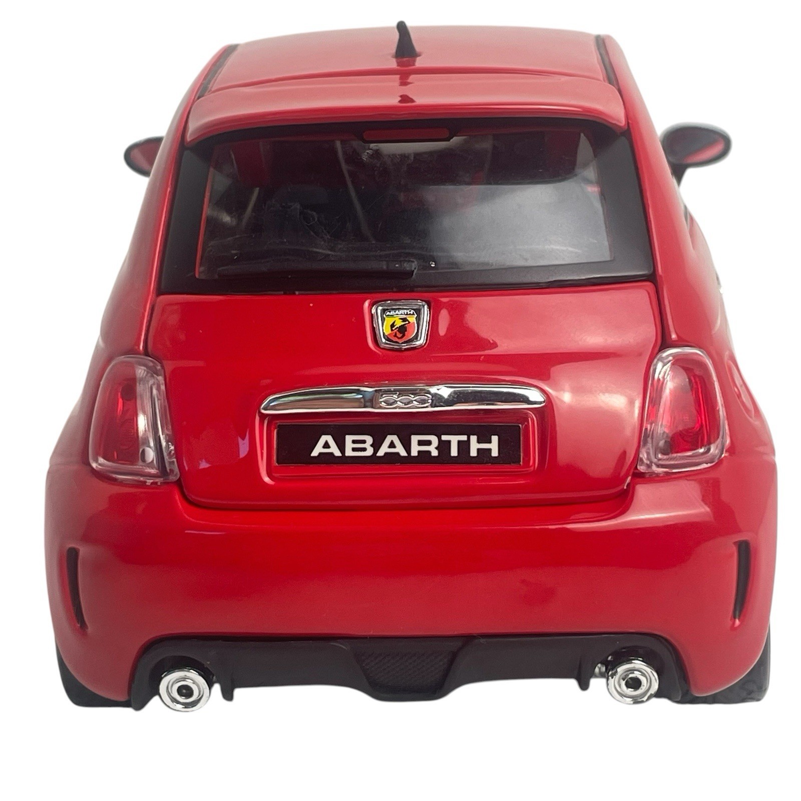 Burago Red 1/18 Abarth 500 Metal Die-Cast Detailed Model Car 7.5”L x 3.5”w x 3”h