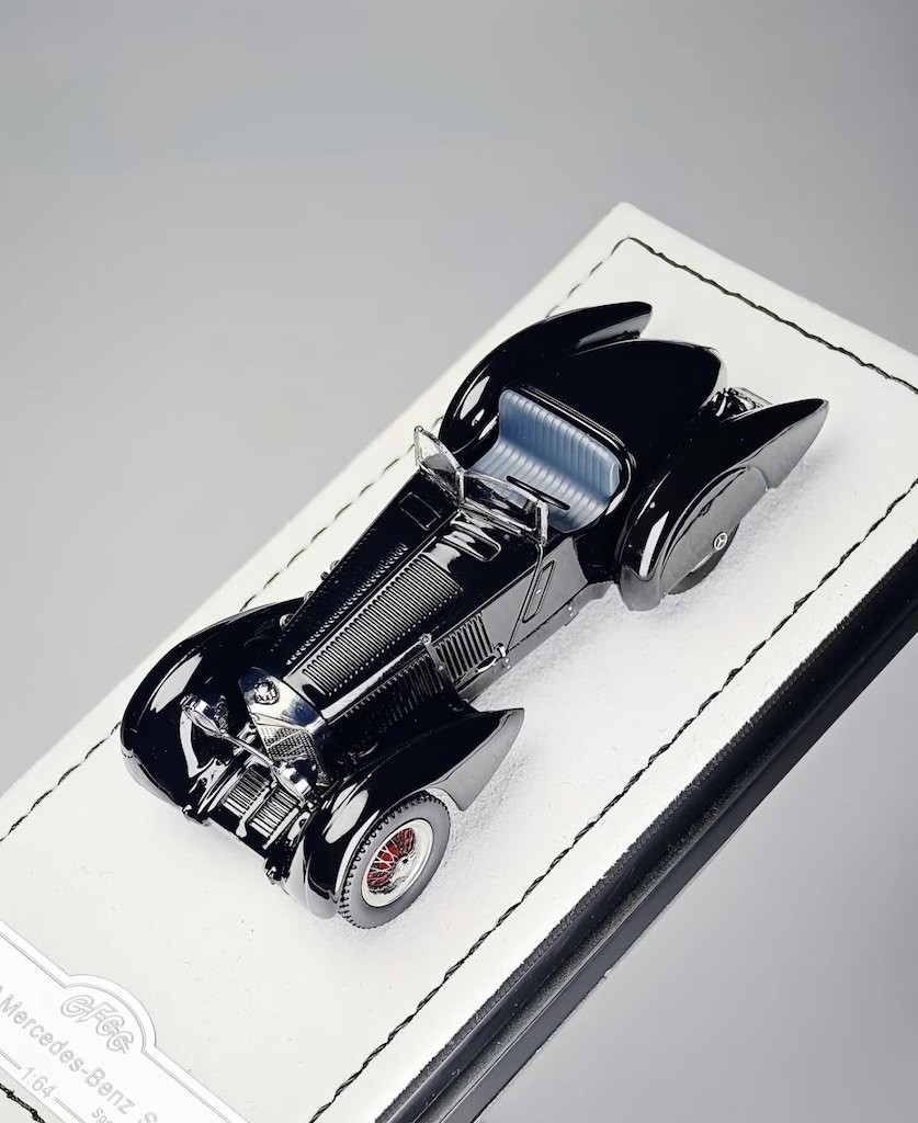 GFCC 1:64 HEC Black 1930 SSK Classic Vintage Model Diecast Metal Car