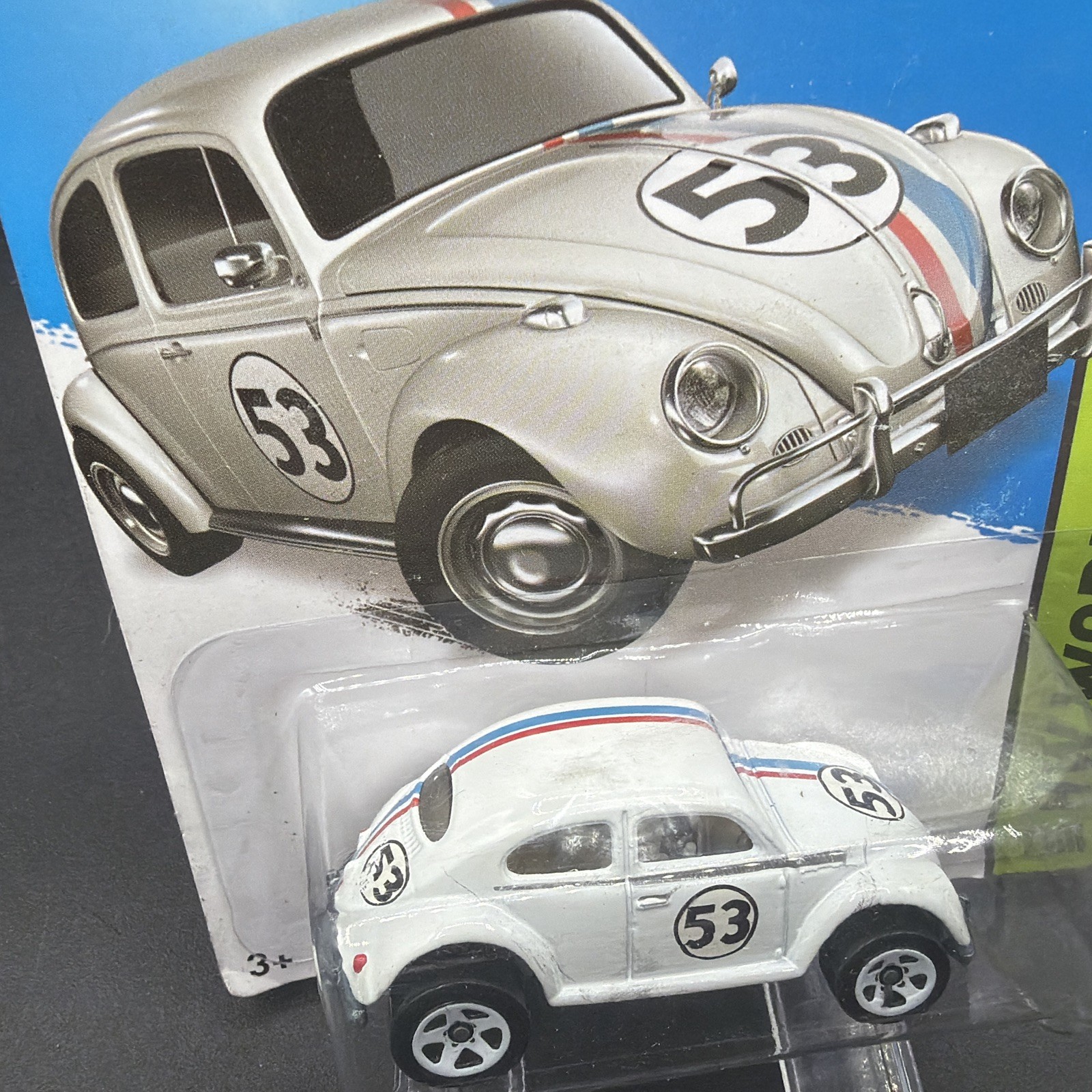 ⭐2014 Hot Wheels HW WORKSHOP HERBIE THE LOVE BUG WHITE VOLKSWAGEN BEETLE 53⭐