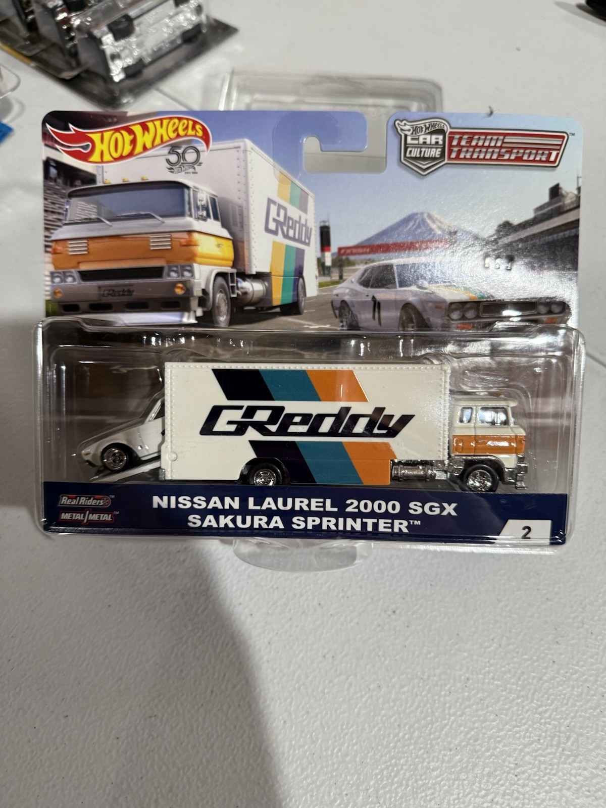 Hot Wheels Car Culture Team Transport GREDDY NISSAN LAUREL SAKURA SPRINTER #2