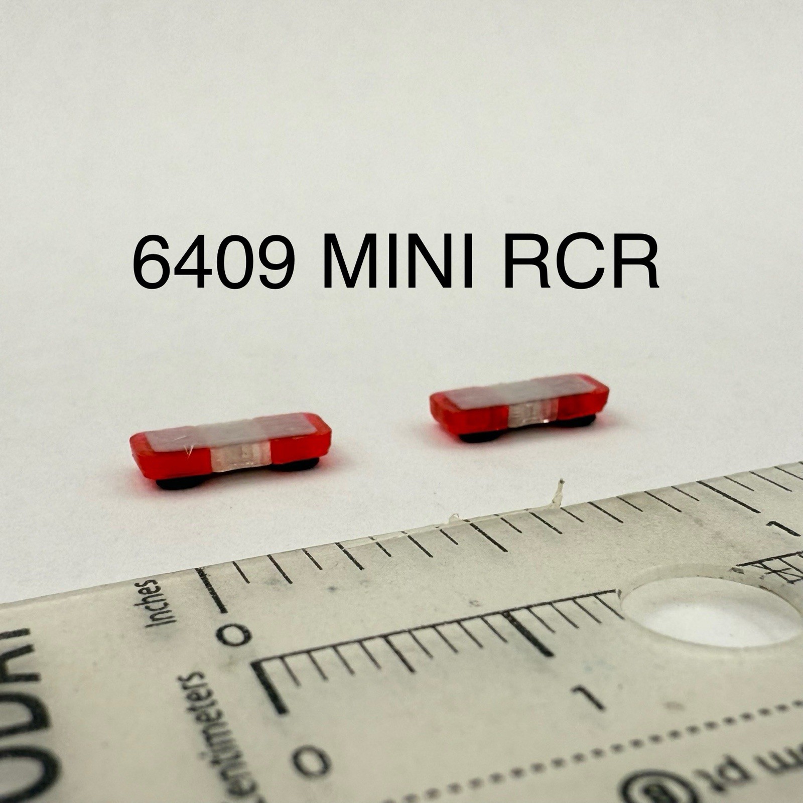 2 Pack 1/64 Mini Whelen Edge Red Clear Red Lightbar Gray Top Police Fire EMS
