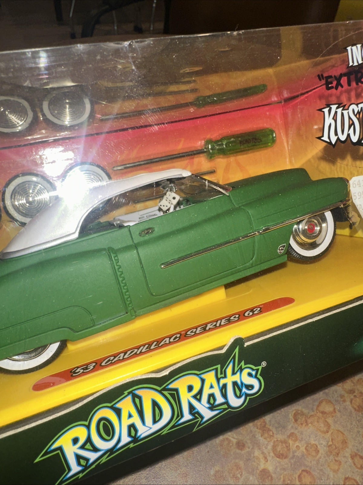 2003 Jada Road Rats 1953 Cadillac Series 62 1:24 Die Cast w/Extra Wheels NOS
