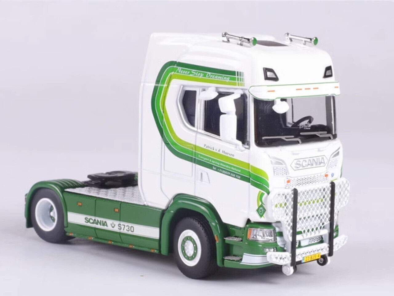 GB GCD 1:64 Green Scania S730 Tractor Unit Truck Model Diecast Collect Car