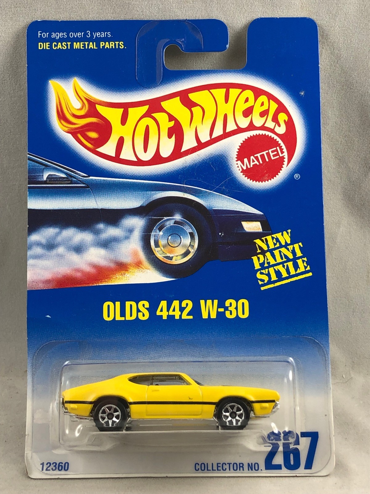 Hot Wheels Olds 442 W-30 Yellow #267 7 spoke wheels